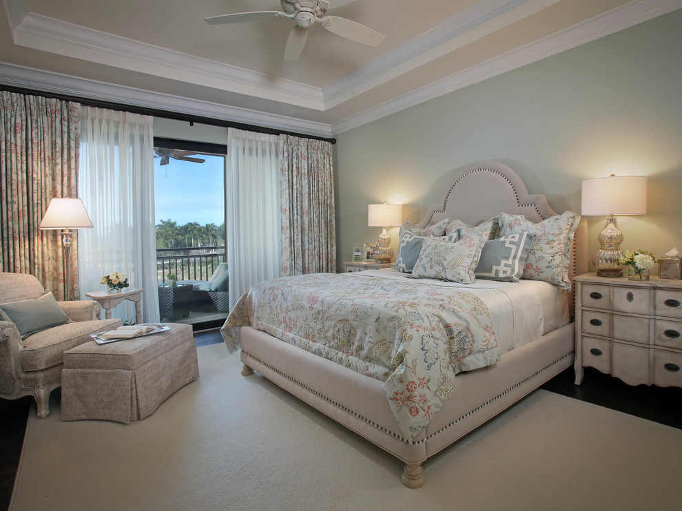 Traditional bedroom in Miami.