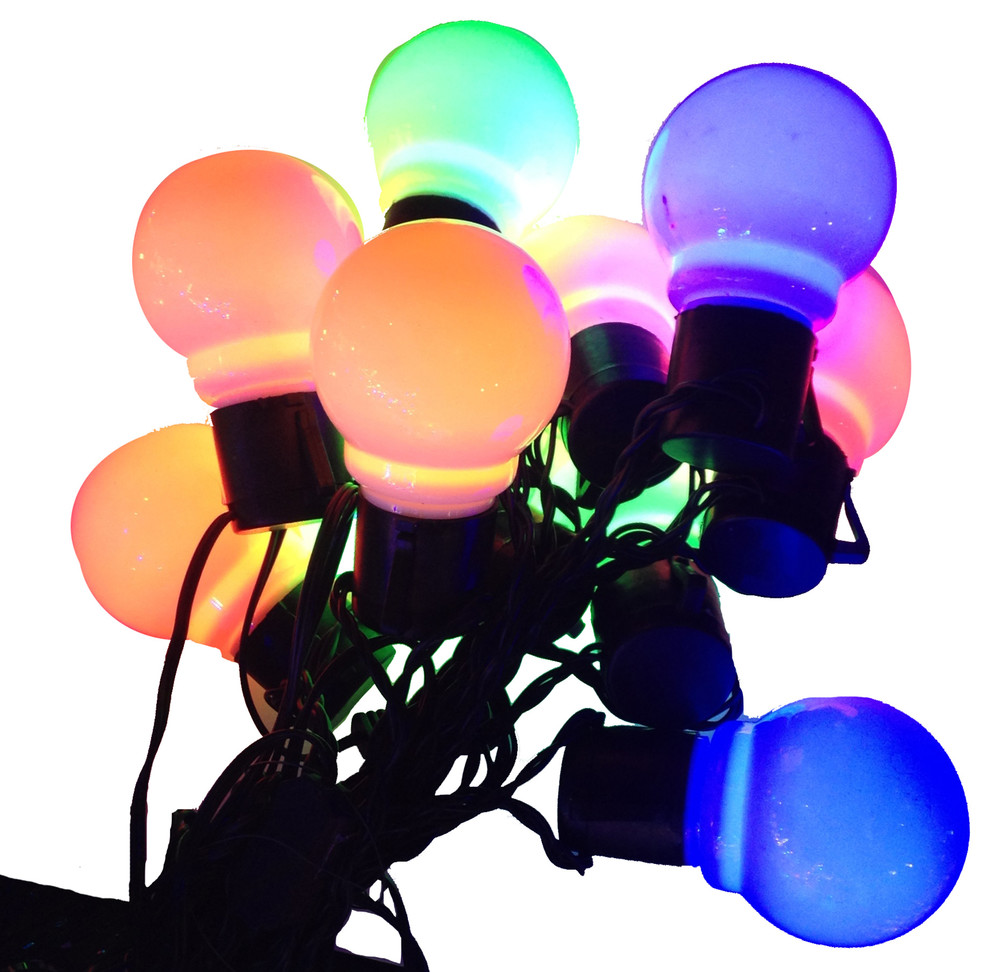 10 LED Old Time Party Light Set, Multicolor Contemporary Holiday