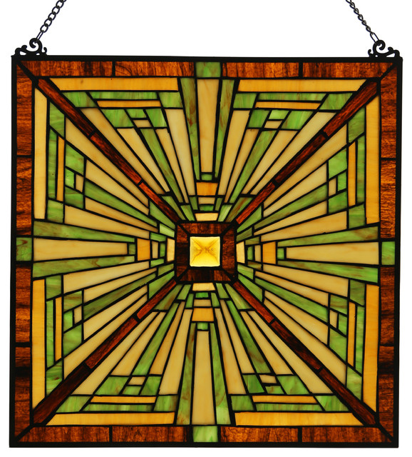 18 Craftsman Style Colors Of The Forest Stained Glass Square