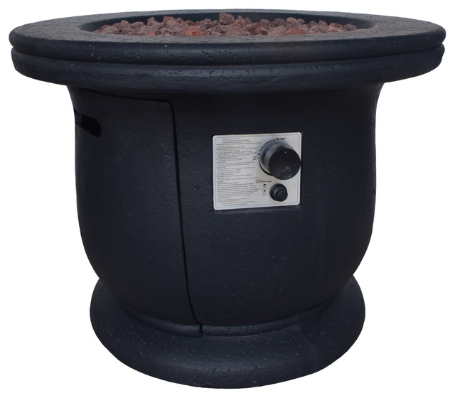 Luke Outdoor Concrete 32 Gas Burning Fire Pit Industrial Luke Outdoor Concrete 32 Gas Burning Fire Pit Industrial Pits By Gdfstudio