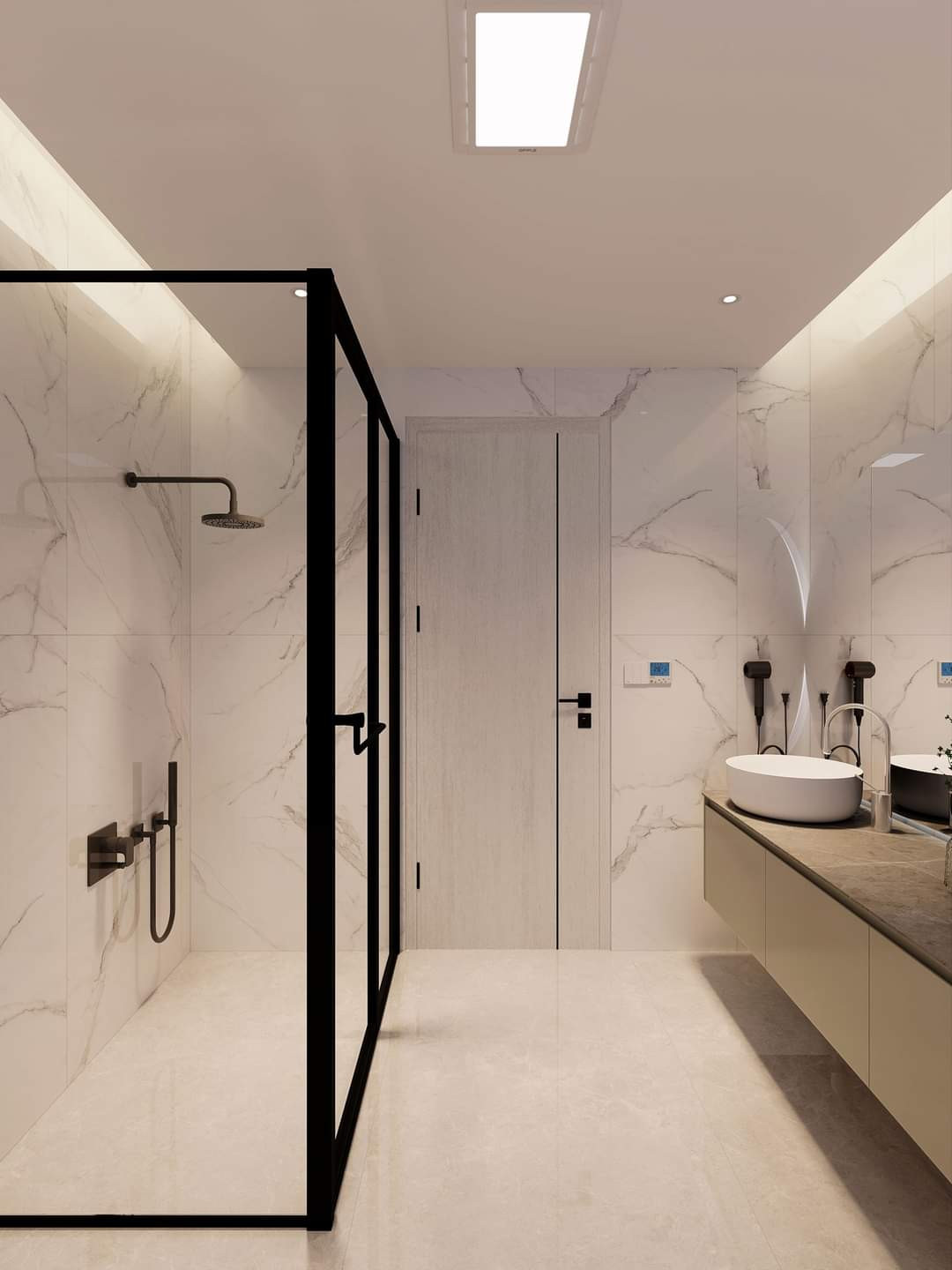 Realisation d une salle de bain chic