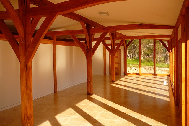 Traditional Timber Frames rustikt-dagligstue