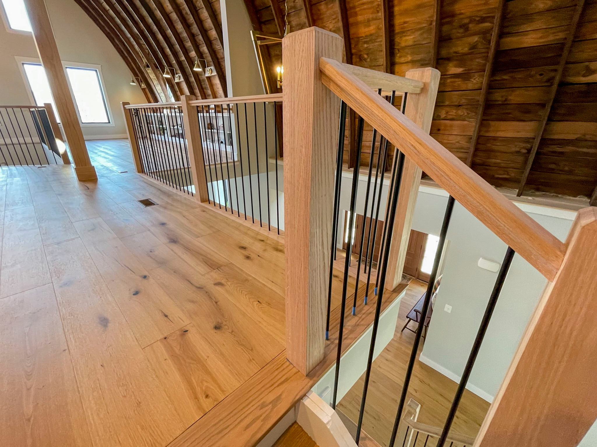 102_Straight-Freestanding Stairs/Landing in Barn Style Home, Leesburg VA 20175