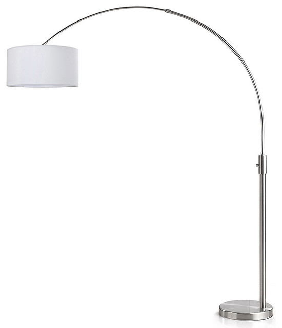 Orbita Arch Floor Lamp, Dimmer, 12W Dimmable LED Bulb Included, Drum ...