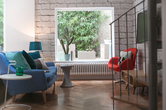 2 Bed Garden Flat Nottinghill retro-vardagsrum
