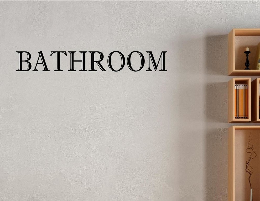 Bathroom, Wall Decor Stickers Contemporary Wall Decals by