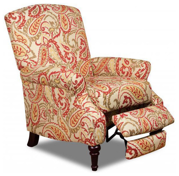 Made to Order Simmons Upholstery Zinnia Red Hi-Leg Recliner
