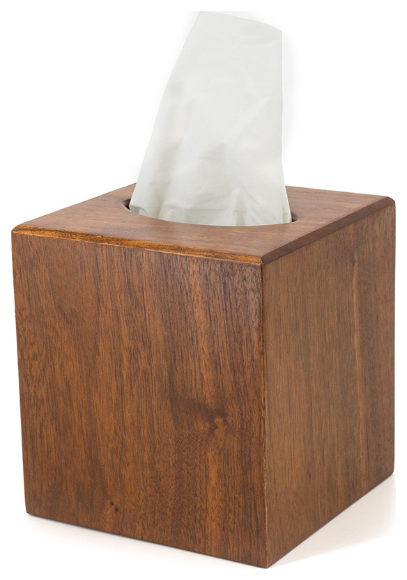 Walnut Tissue Box Holder
