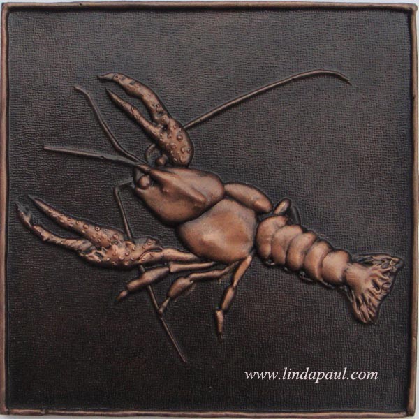 Crawfish Metal Wall Tile Accents for Kitchen or restaurant