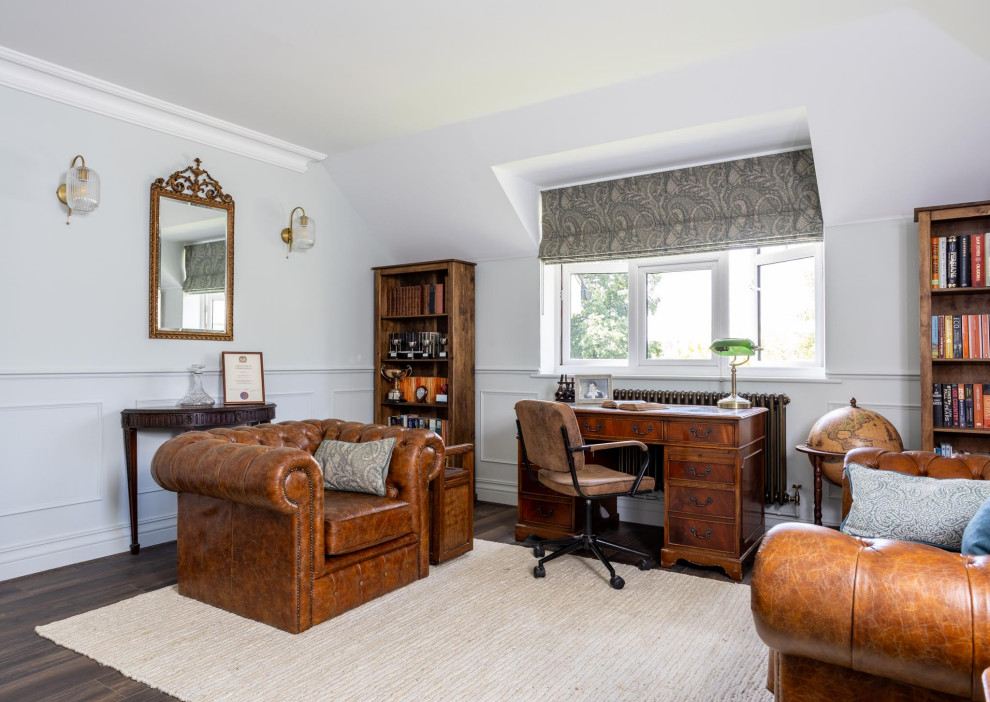This is an example of a victorian home office in Surrey.