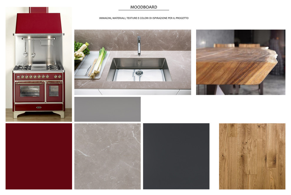 CONCEPT Cucina moderna con gruppo cottura vintage