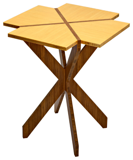 Bamboo End Table with X base