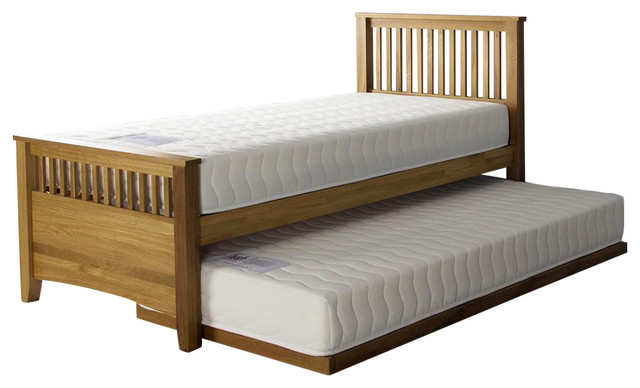 Falmouth Single Trundle Divan Bed, With Mattresses