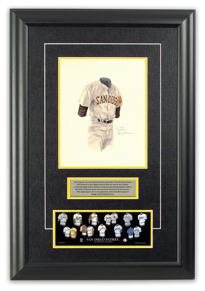 Original Art of the MLB 1969 San Diego Padres Uniform Traditional