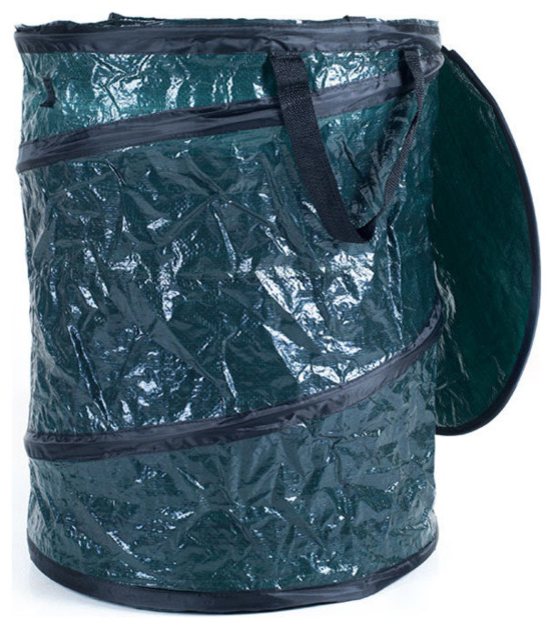 Collapsible Utility Bin Garbage Can with Lid - Camping, Leaves & More
