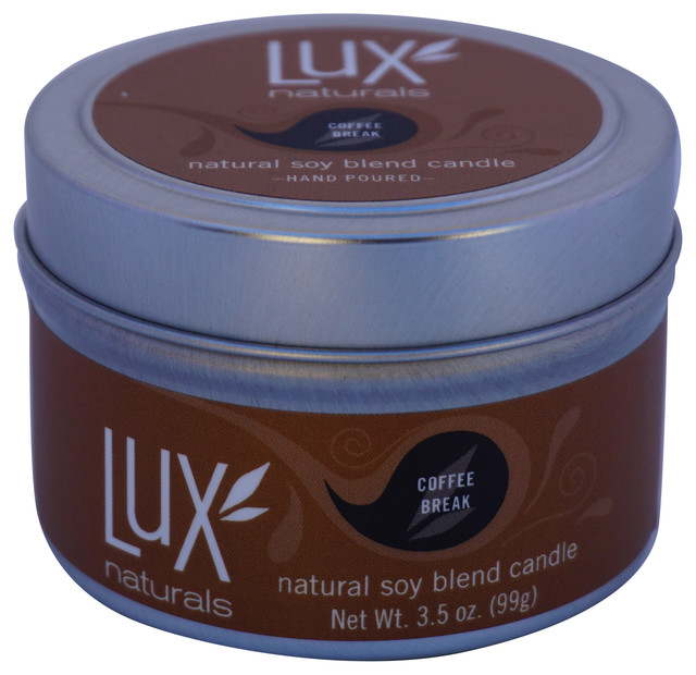 Coffee Break Candle Travel Tin Candles by Lux Naturals Houzz
