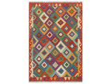 Bareens Designer Rugs Boho Chic Turkish Kilim Edgar Hand-Woven Area Rug - 3'3 x 4'9 - Orange