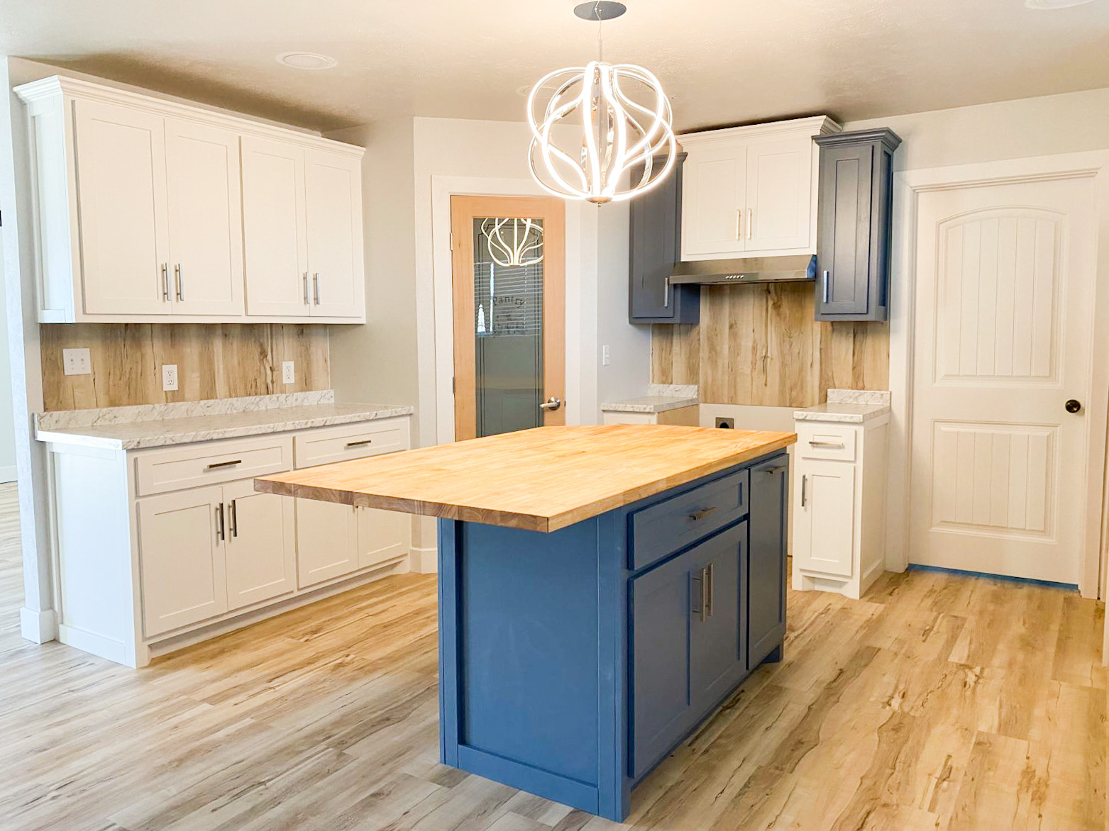 Inspiration for a mid-sized farmhouse kitchen remodel in Other