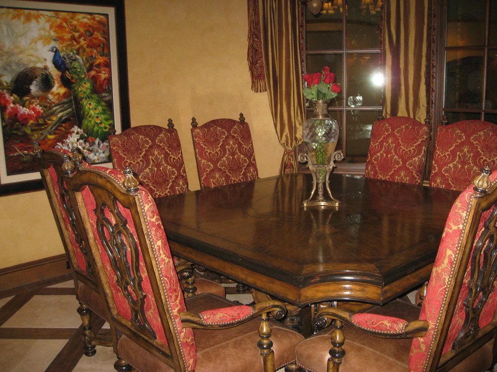 Transitional dining room photo in Orange County