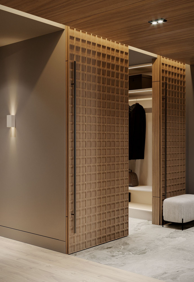 Design ideas for a contemporary storage and wardrobe in Moscow.