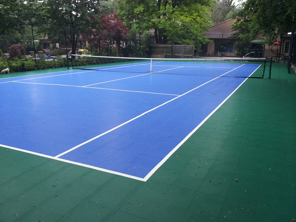 Tennis Court Renovation Traditional Landscape Toronto by Total Sport Solutions, Inc.