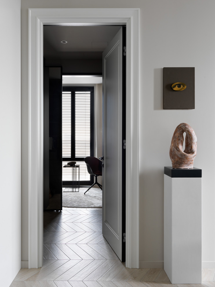 Лаконичная квартира в ЖК "Пресня Сити"