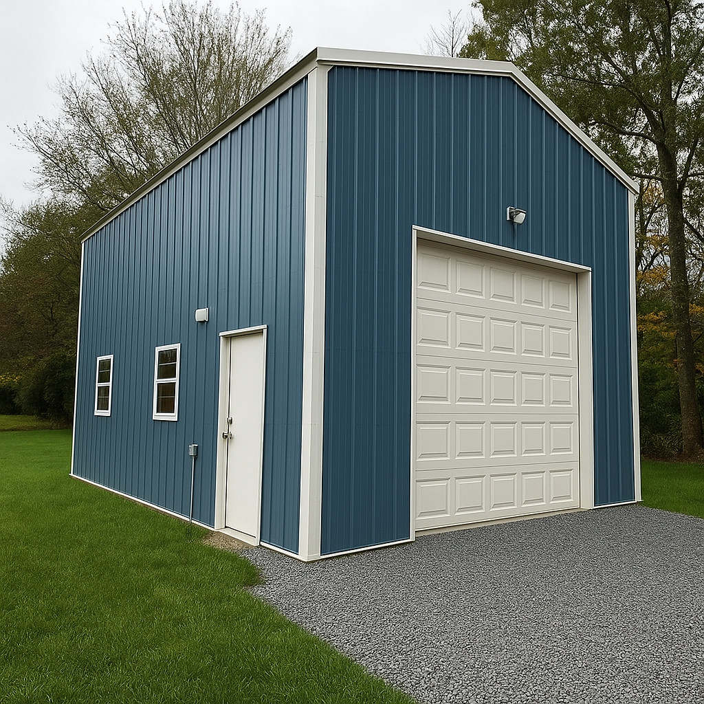 Workshop with Interior storage loft