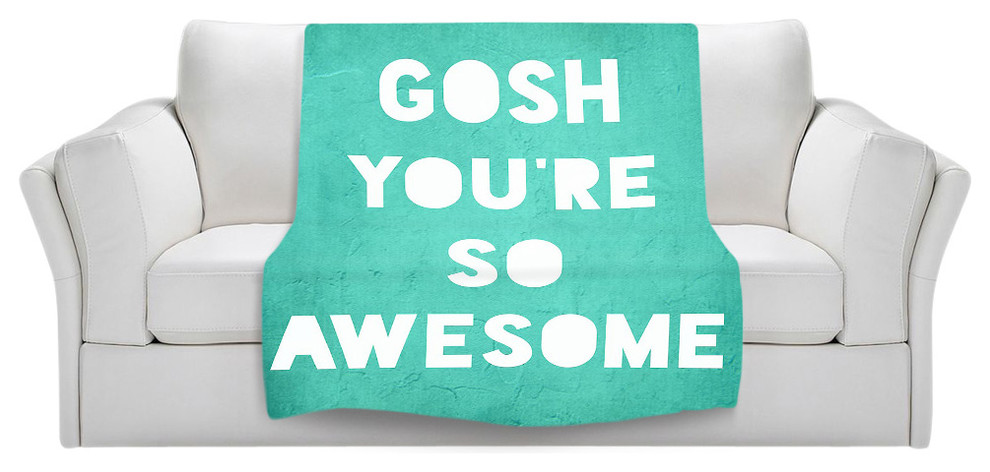 Awesome Teal Throw Blanket, 90"x90"