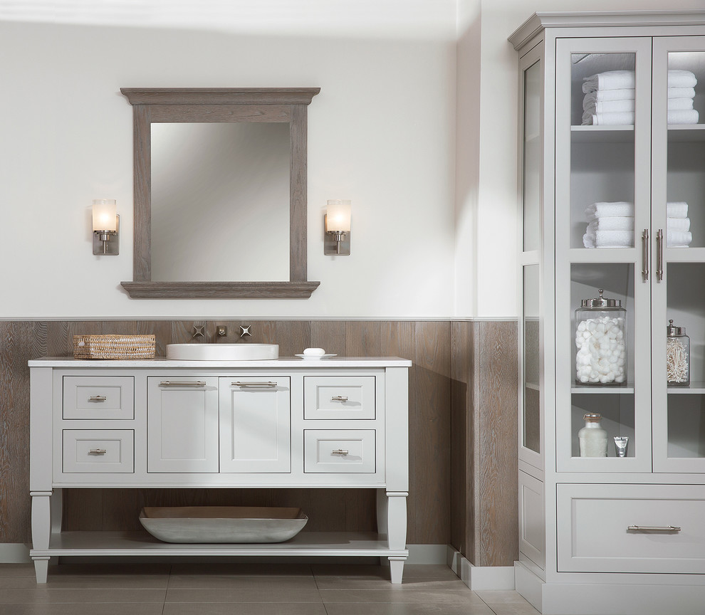 Luxurious Lakeshore Bathroom with Bath Furniture from Dura Supreme Cabinetry