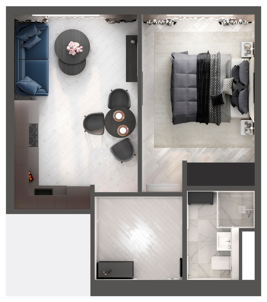 Дизайн квартиры для сдачи ЖК"Невский"