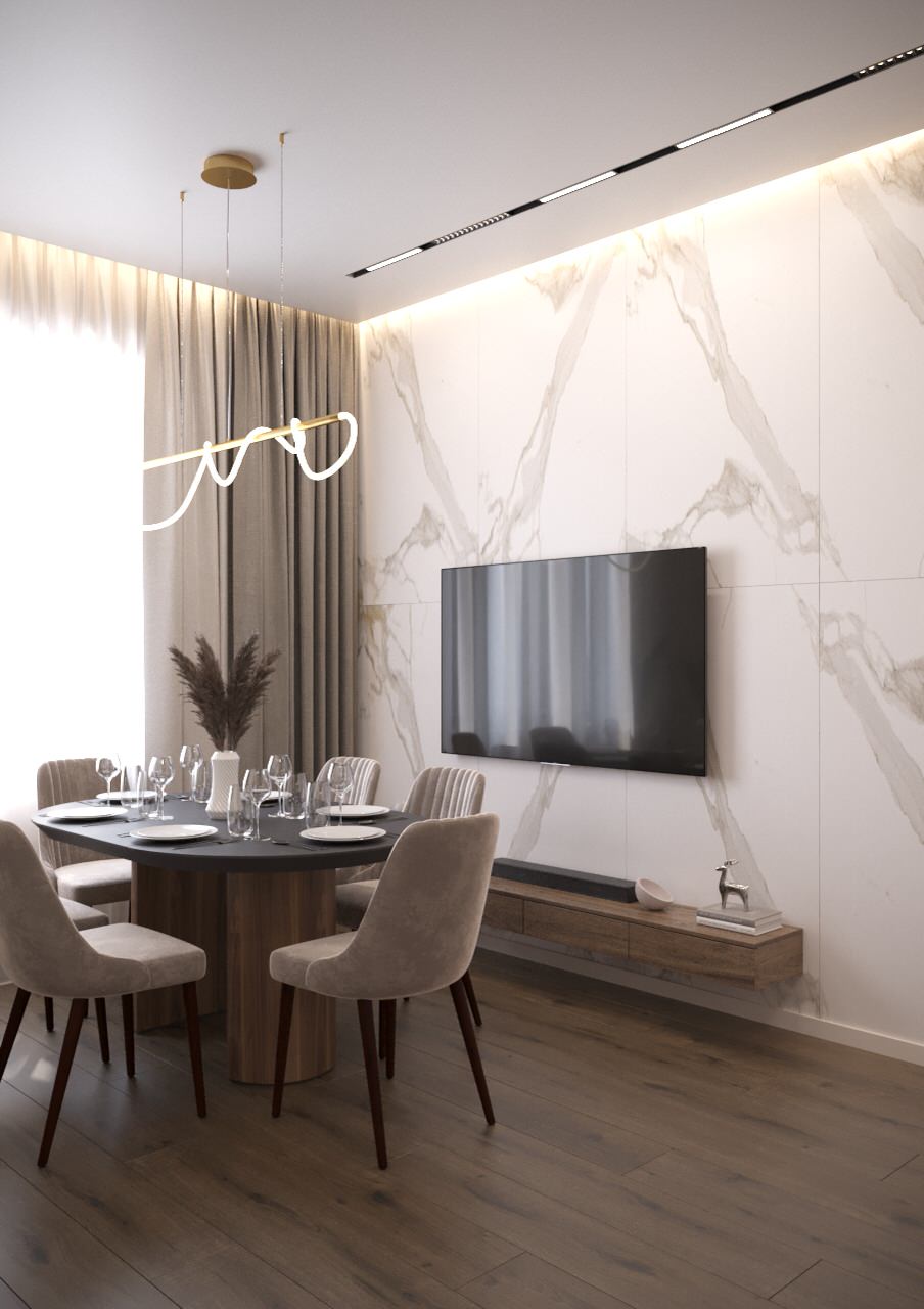 ЖК ЗилАрт дизайн интерьера для семьи из двух человек.