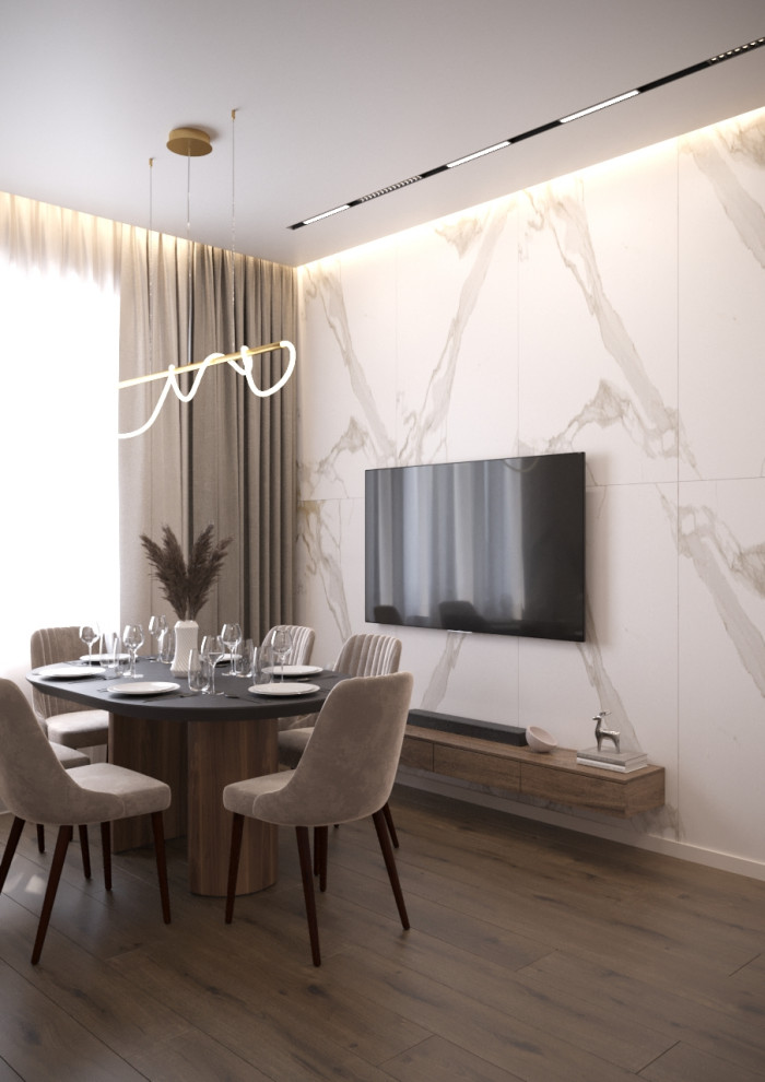 ЖК ЗилАрт дизайн интерьера для семьи из двух человек.