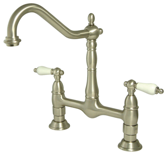 Heritage Kitchen Bridge Faucet Traditional Kitchen Faucets