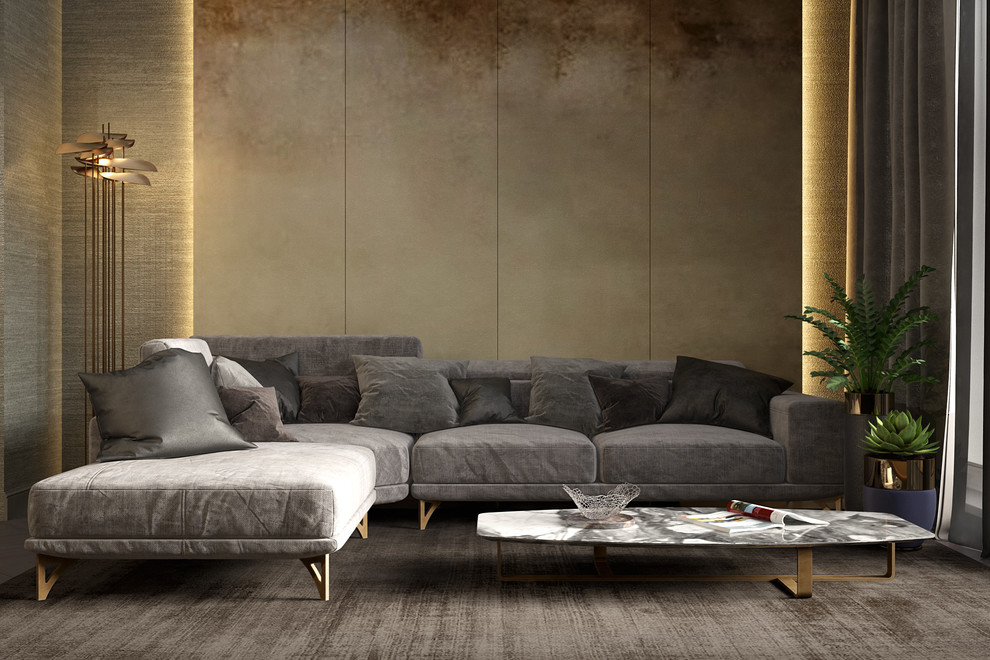 Современная квартира в темных тонах