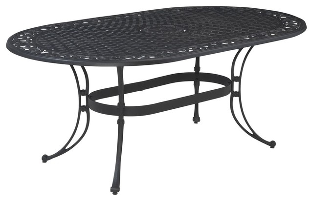 Outdoor Dining Table, Black, Black