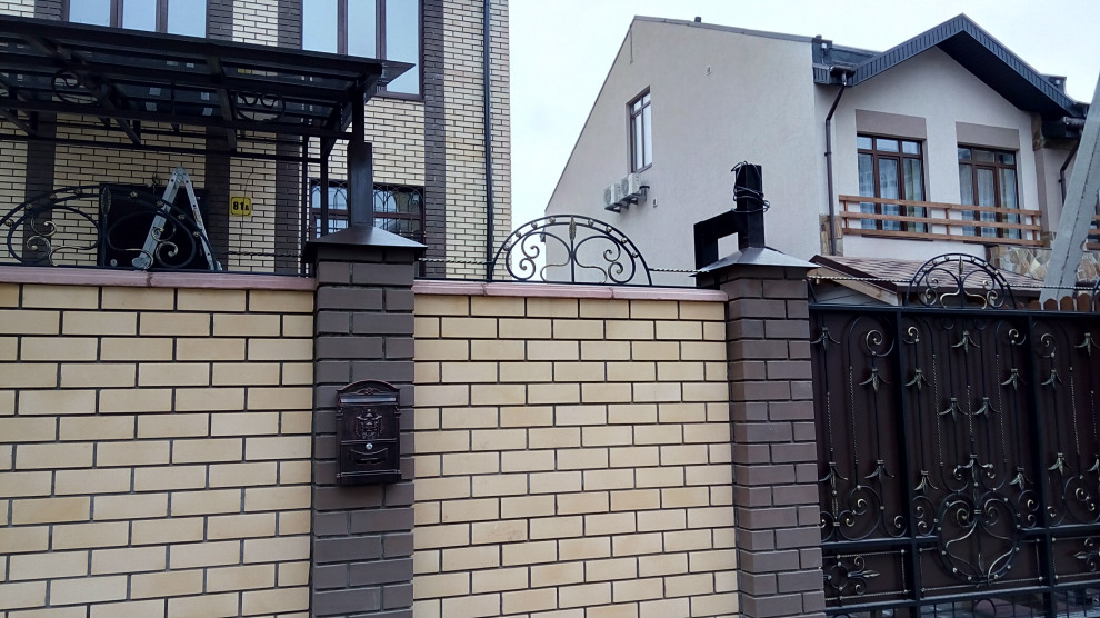 откатные кованые ворота, кованая калитка