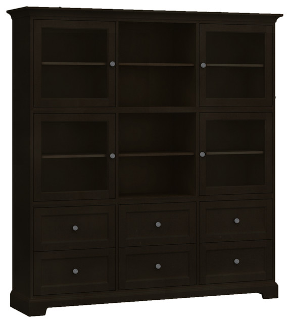 Howard Miller Custom Storage Cabinet 4 Glass Doors 6 Drawers Transitional Storage Cabinets By Howard Miller