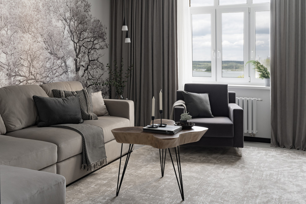 Уютная графичность. Квартира - отдых для семьи врачей