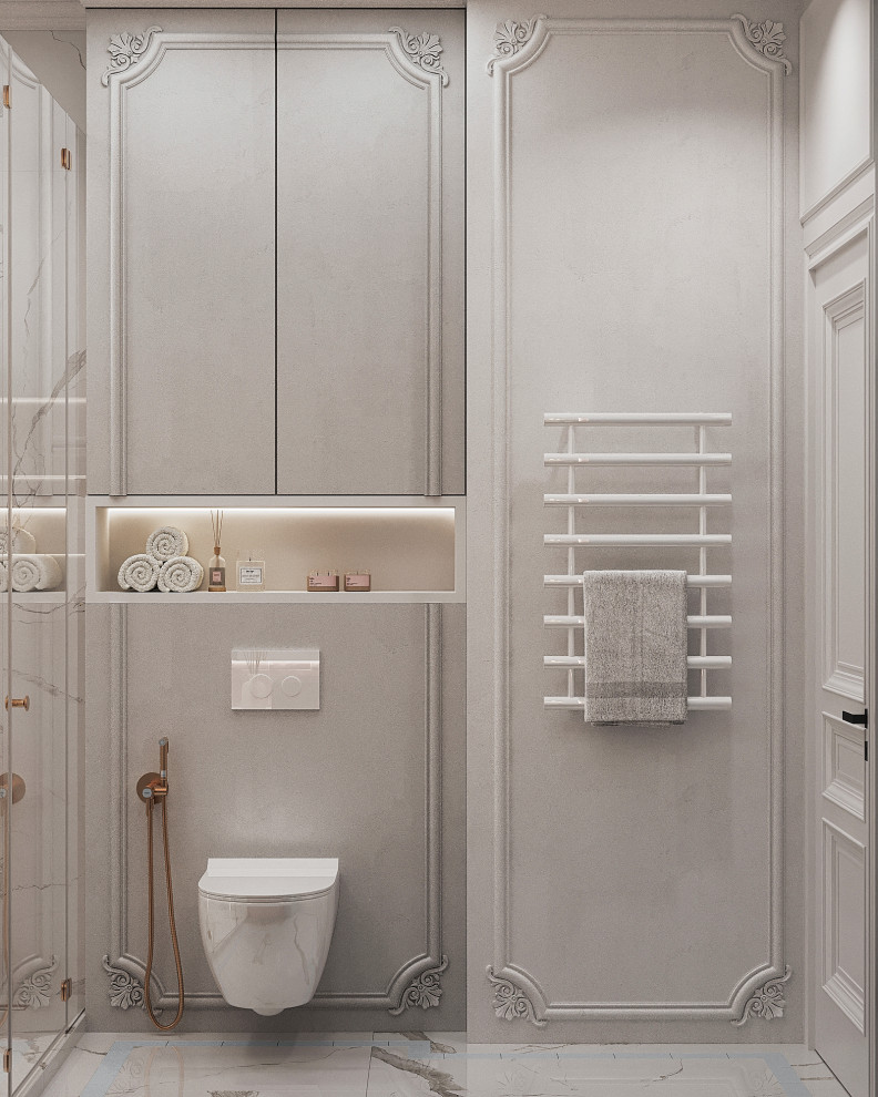 Стильный интерьер с элементами ар-деко в ЖК Петровский квартал на воде - 99 м2