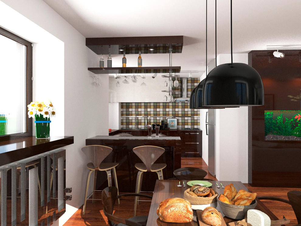 3d visuals living+kitchen/3д визуализация гостиной + кухни