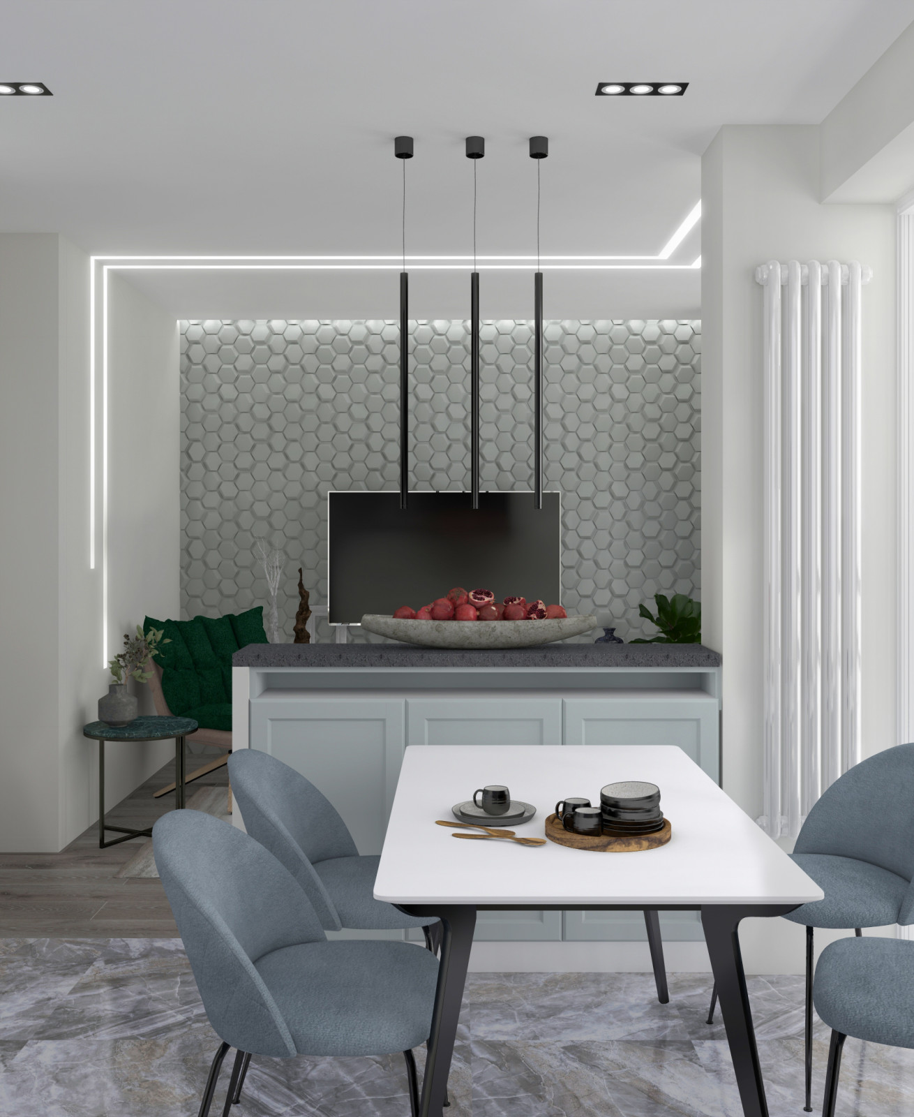 Светлая столовая