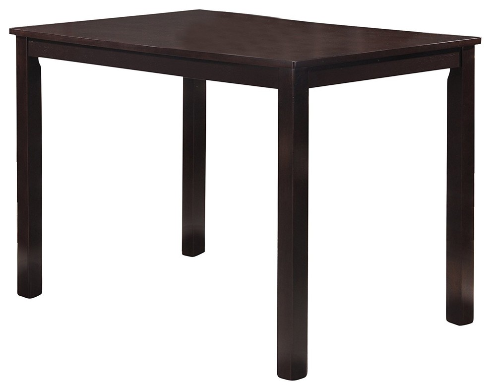 Fairhope Dining Table, Cappuccino Wood, 43" Rectangular