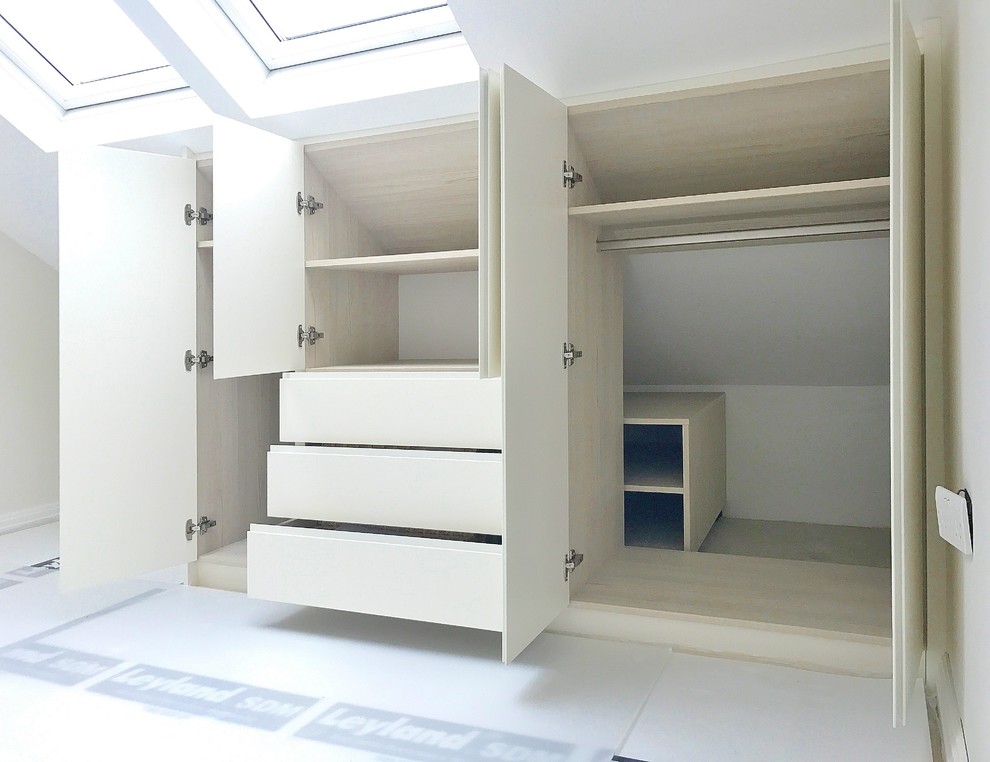 Spray Painted Loft White  Wardrobe