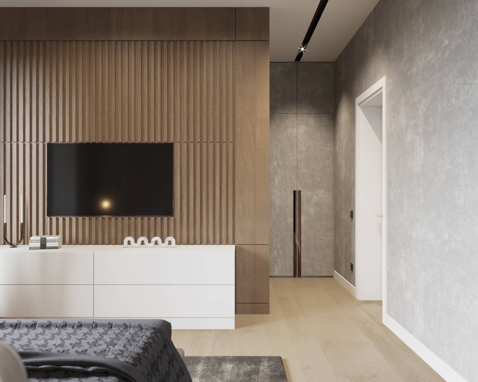 Интерьер в спальне частного дома с.Рощино