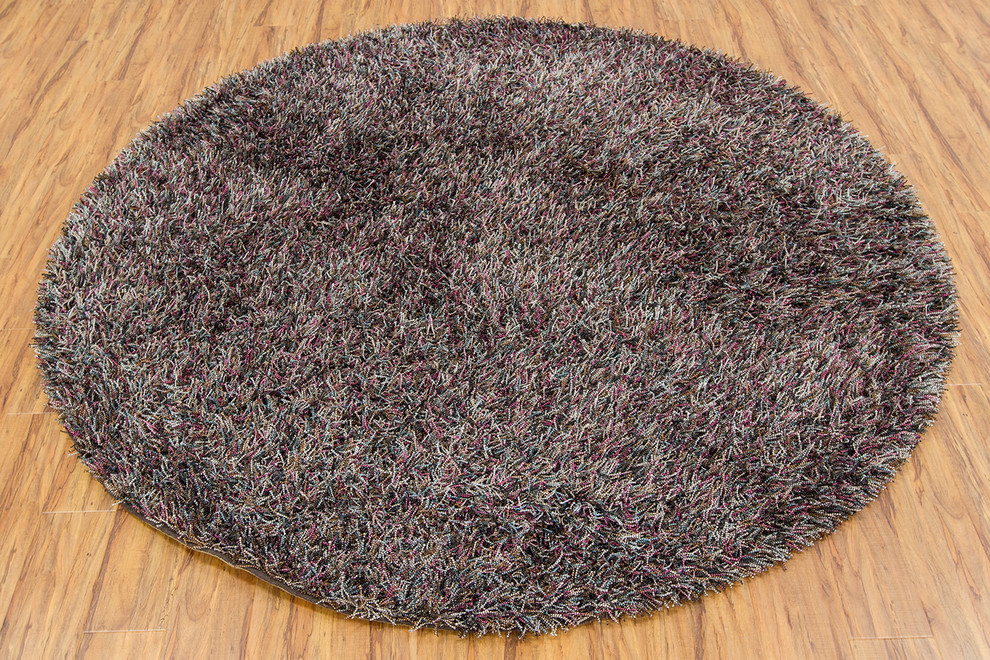 Astrid Contemporary Area Rug, Purple, 7'9" Round