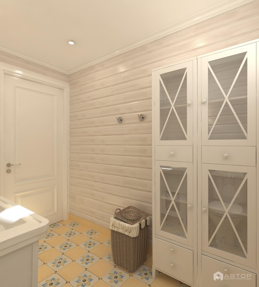 Одноэтажный загородный дом с баней