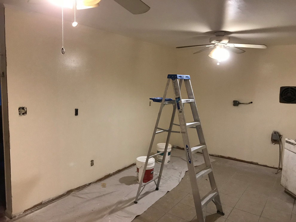 Tiles and wall repairs and painting kitchen