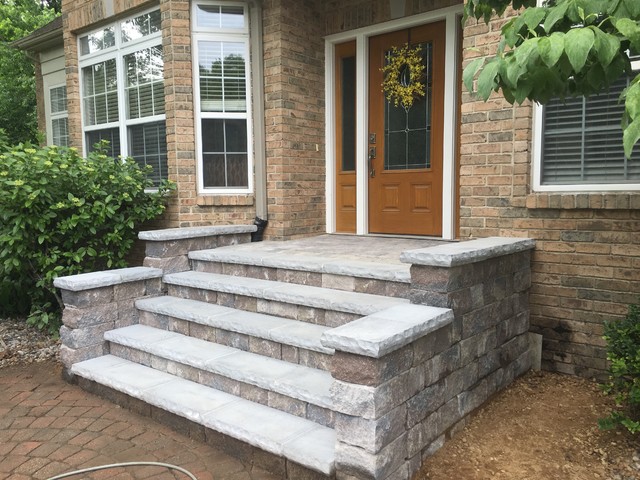 Landscape Front Entry Door Steps Grand Rapids Mi Modern