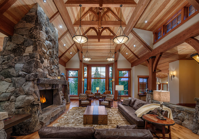 Stone Cleaners Valhalla  Valhalla House rustic-living-room