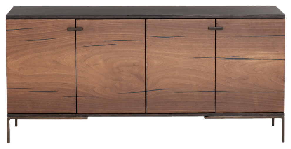 Cuzco Small Media Console, Natural Yukas Midcentury Entertainment